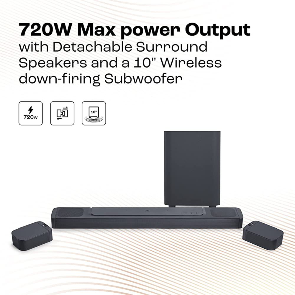 Buy JBL Bar 800 Pro 720W Bluetooth Soundbar with Remote (Dolby Atmos, 7 ...